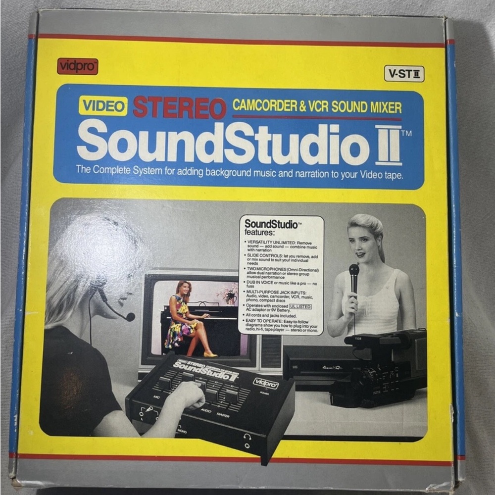 Vidpro Sound Studio 2 Camcorder/VCR SoundMixer (BRAND NEW!)